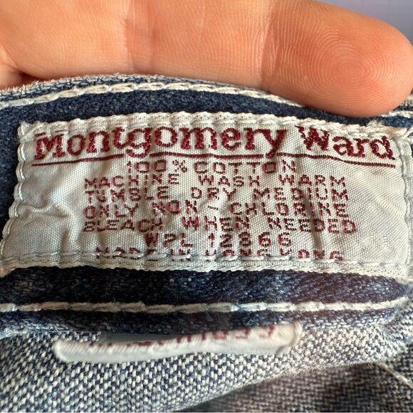 Vintage Montgomery Wards Denim Jeans High Rise Waist 34" Inseam 30" - Picture 4 of 7